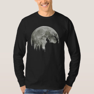 Camiseta gato gosta da lua de halloween