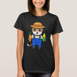 Camiseta Gato Gráfico Agricultura Agricultor Fazendeiro Tra