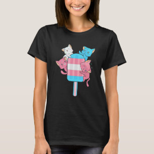 Camiseta Gato Gráfico de Apoio de Verão Rans Pride