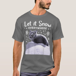 Camiseta Gato Grande da Festa da Neve Que Neve