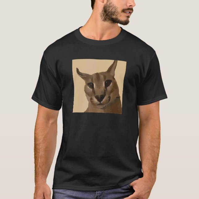 Camiseta Gato Grande Floppa Meme (Frente)