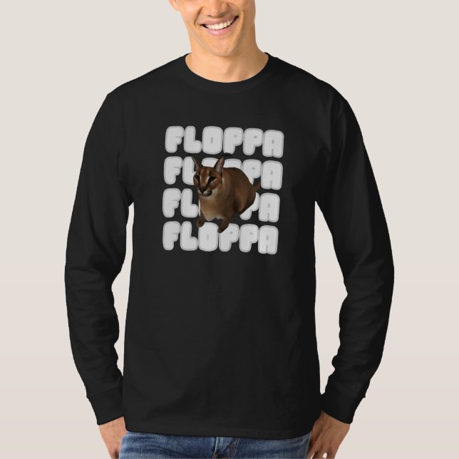 Camiseta Gato Grande Floppa Meme (Frente)