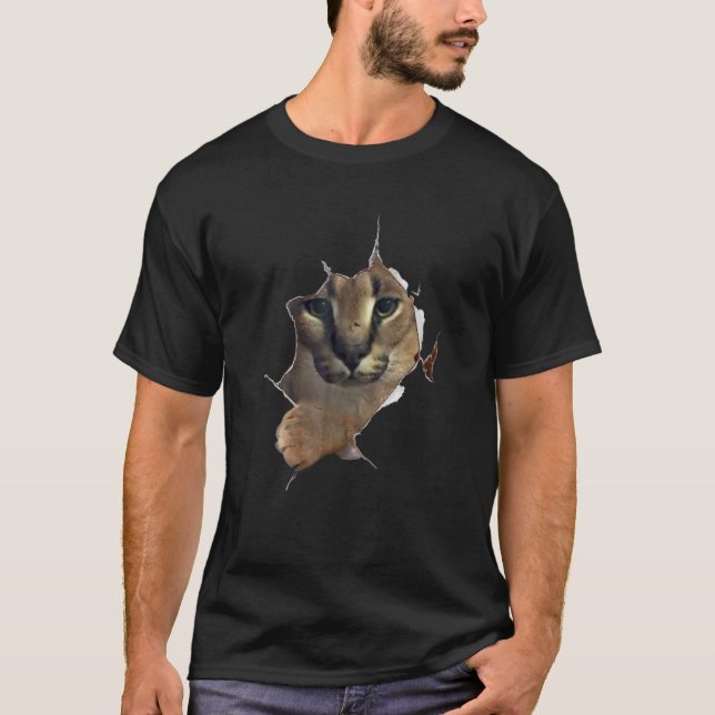 Camiseta Gato Grande Floppa Meme (Frente)