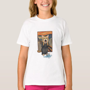 Camiseta Gato Gritando Paródia Divertida Infantil