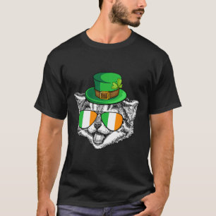 Camiseta Gato Grito Irlandês Flag Dia de São Patrício Irlan