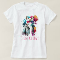 Gato Groovy Felino de Óculos de Sol Personalizar