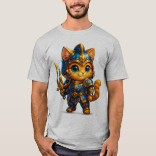 Camiseta Gato Guerreiro Chibi – Cavaleiro Fantasia