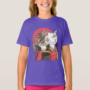 Camiseta Gato Guerreiro Samurai