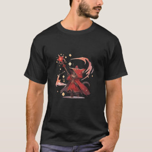 Camiseta Gato Herói Mago Vermelho Fofo