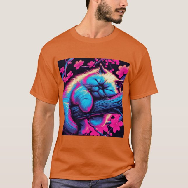 Camiseta Gato himalaio fofo dormindo amigos (Frente)
