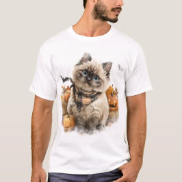 Camiseta GATO HIMALAYANO COM BOMBAS DE CHUVA bonito