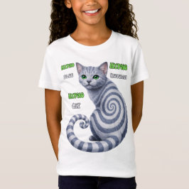 Camiseta Gato Hipno Azul Russo