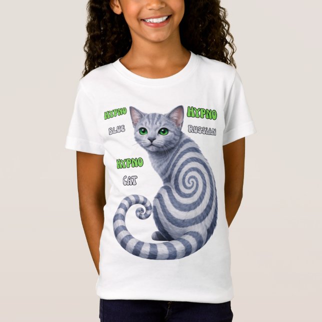 Camiseta Gato Hipno Azul Russo (Frente)