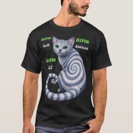 Camiseta Gato Hipno Azul Russo