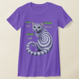 Camiseta Gato Hipno Azul Russo