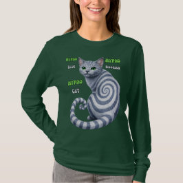 Camiseta Gato Hipno Azul Russo