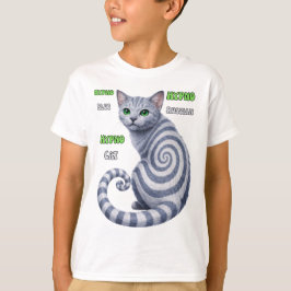 Camiseta Gato Hipno Azul Russo