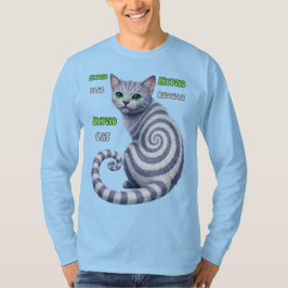 Camiseta Gato Hipno Azul Russo