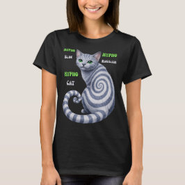 Camiseta Gato Hipno Azul Russo