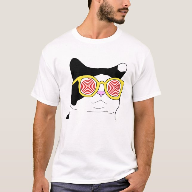 Camiseta Gato hipster (Frente)