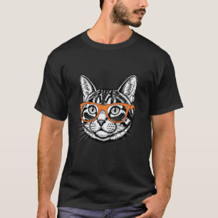 Camiseta Gato Hipster Amante de Animais de Estimação Legal