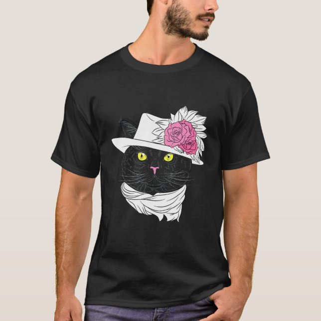 Camiseta Gato Hipster Usando Cachecol Cachorro Geek Bobo (Frente)