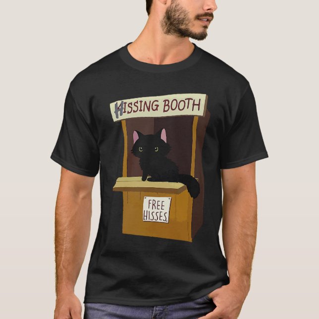 Camiseta Gato Hissing Booth Free Hisses Animal (Frente)