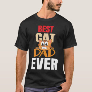 Camiseta Gato Homens Melhor Pai de Gato Engraçado