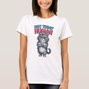 Camiseta Gato Humano Não Hoje