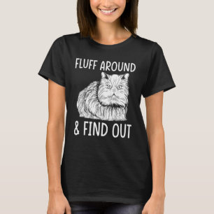 Camiseta Gato Humor Adulto Gato Acaricie e Descubra