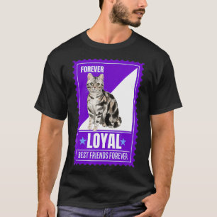 Camiseta Gato Humor Comprimido com Carimbo de Cotação Dot