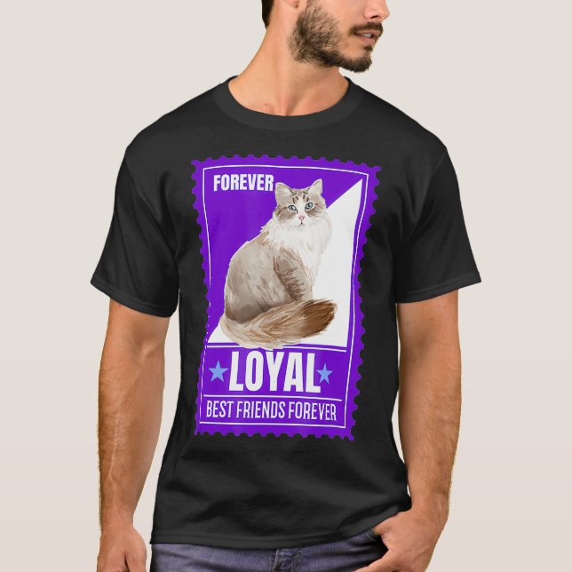 Camiseta Gato Humor Siberiano Citação de Gatos Para Sempre  (Frente)