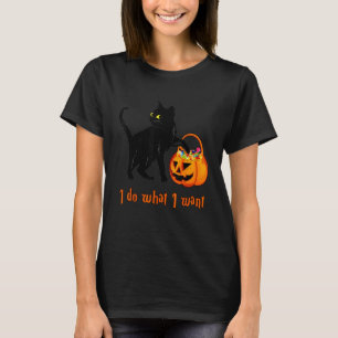 Camiseta Gato I Faço O Que Quero Sacola De Doces De Hallowe
