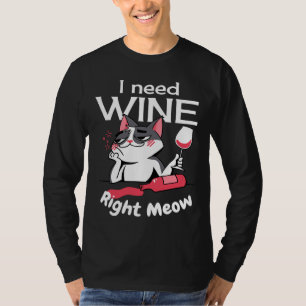 Camiseta Gato I precisa de vinho