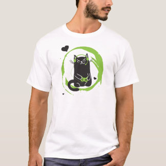 Camiseta Gato ilustrado do Gamer
