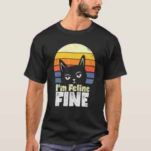 Camiseta Gato Im Feline Fine Pôr do Sol