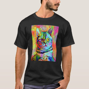 Camiseta GATO IMPRESSIONISTA Gatinho Gata Eu Sou Um Gato M