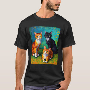 Camiseta Gato Impressionista Surreal Impressionismo Gatos  