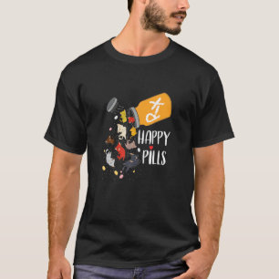 Camiseta Gato Incrível  Comprimidos Felizes Gato