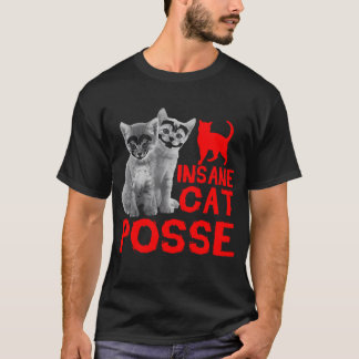 Camiseta Gato Insano Posse Presente Teto Para Homens Mulher
