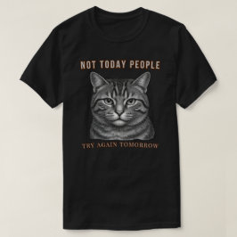 Camiseta Gato Introvertido Minimalista “Não Hoje Pessoal” D
