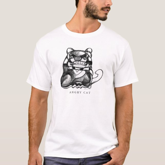 Camiseta Gato irritado (Frente)