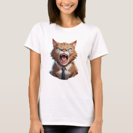 Camiseta Gato irritado e fofo do chefe