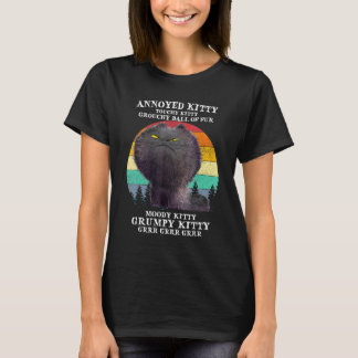 Camiseta Gato Irritado Gatinho Sensível Bola Mal-humorada V