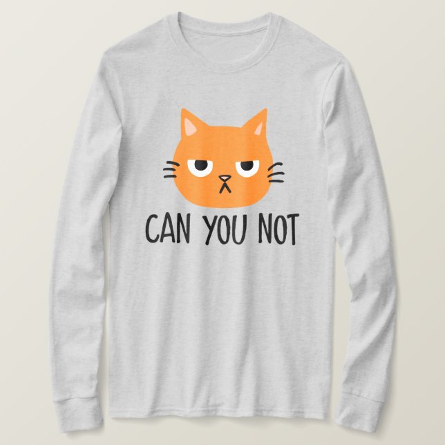 Camiseta Gato irritado não pode ser engraçado? (Frente do Design)