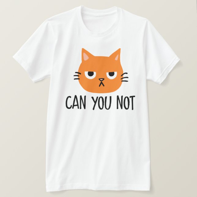 Camiseta Gato irritado não pode ser engraçado? (Frente do Design)