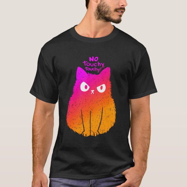 Camiseta Gato Irritado Sem Toque (Frente)