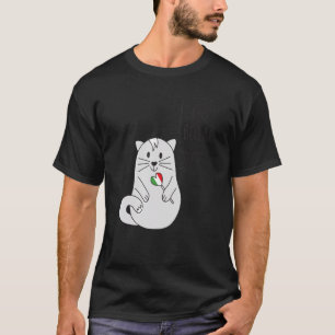 Camiseta Gato Italiano Bonito E Puro Com Coração E Bandeira