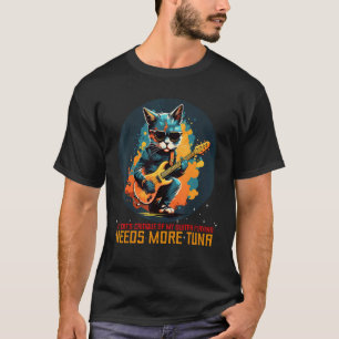 Camiseta Gato Jam Legal com Guitarra de Rock para Riffs e A