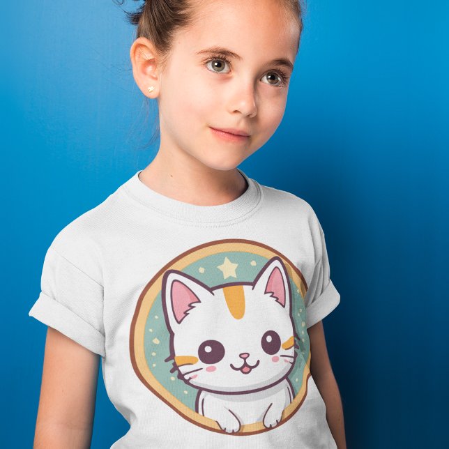 Camiseta Gato Japonês Bonito Kawaii Kitten (Criador carregado)